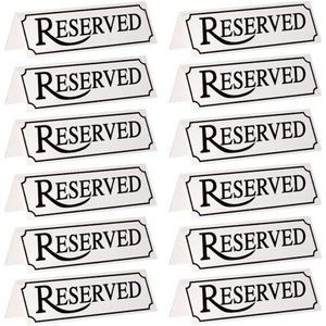 12-Pack Small Metal Reserved Table Signs for Restaurants, Dinner Parties